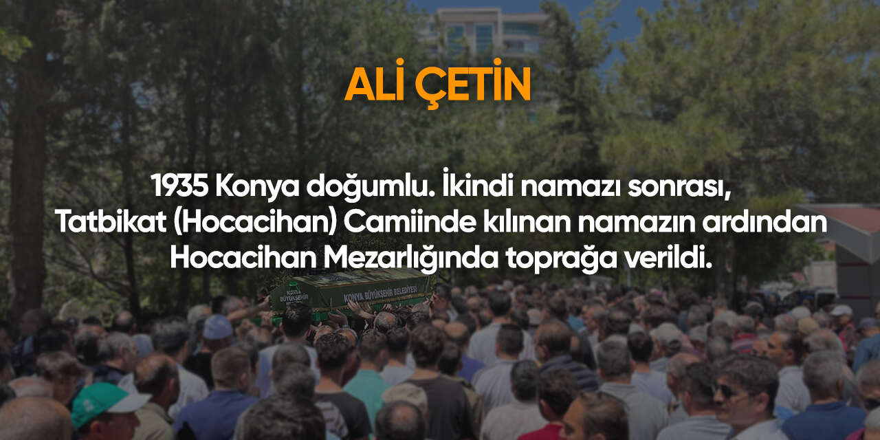 Konya'da bugün vefat edenler | 14 Mart 2026 7